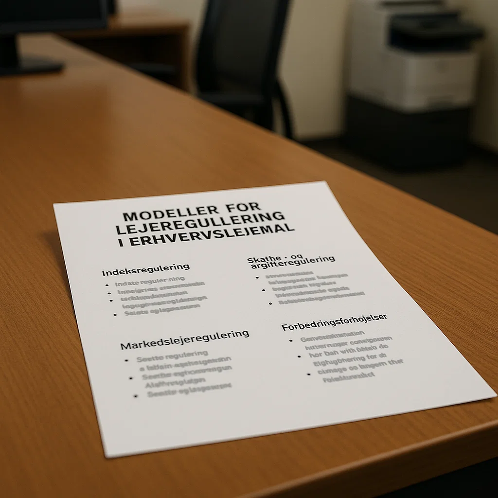 Forskellige typer af lejeregulering i erhvervslejemål