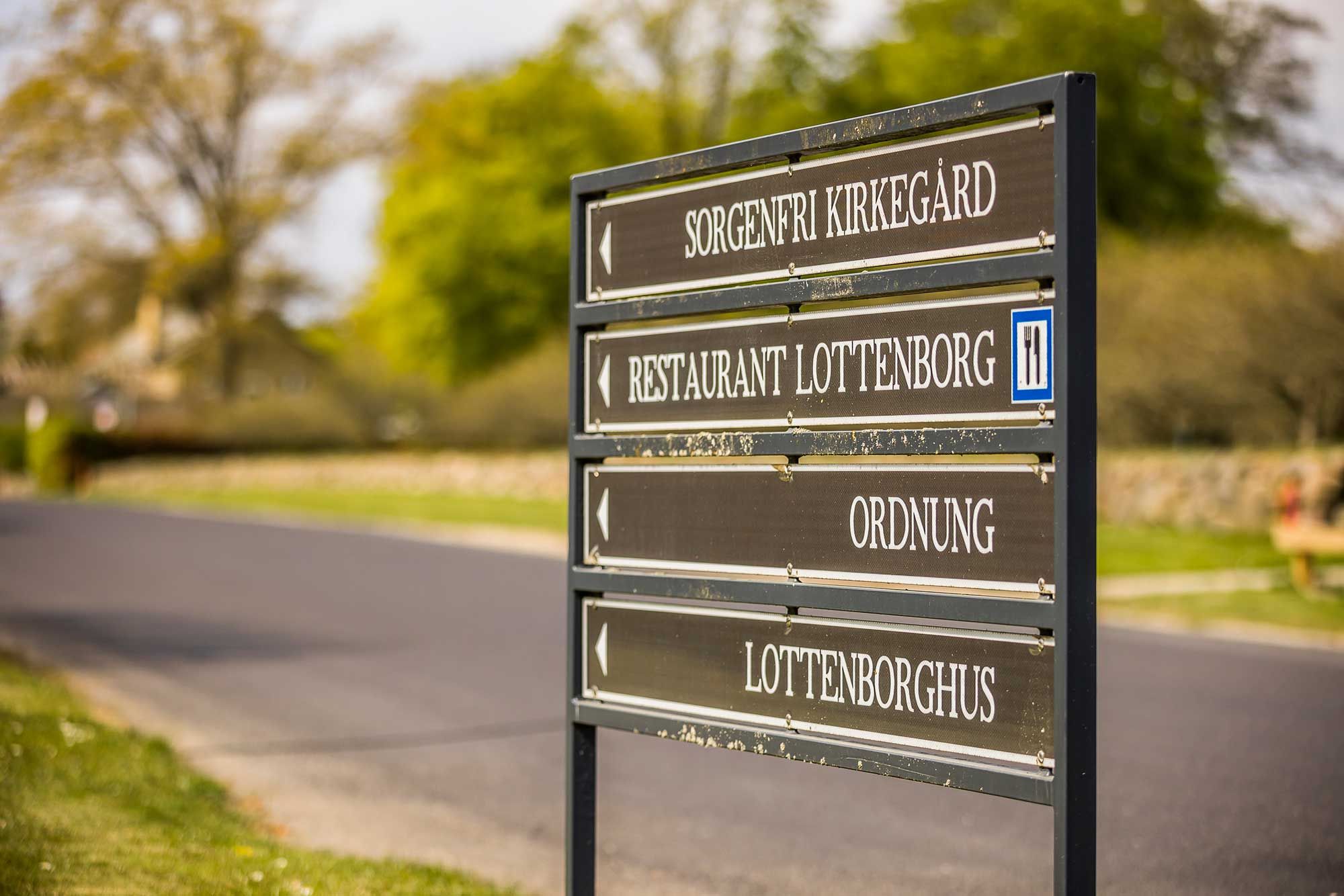 Tegnskilt med retter og faciliteter. Lejlighed til leje i Lottenborgvej 26E, Kongens Lyngby. Lej lejlighed til leje i Lottenborgvej.