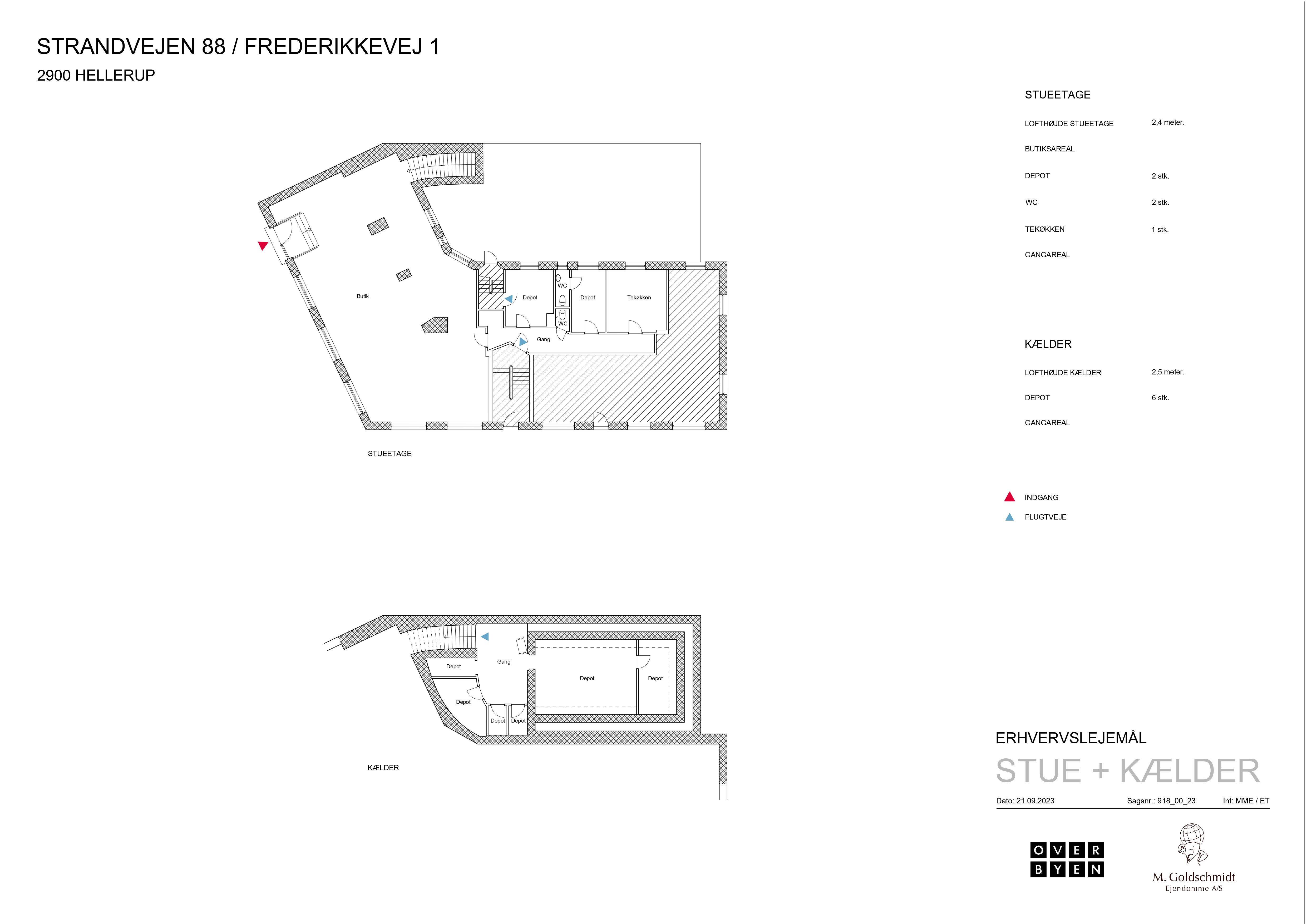 Lejlighed i Hellerup med to loftshuse og en kælder til leje på Strandvejen 88, 2900 Hellerup