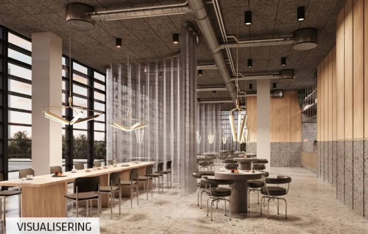 36 m² til leje i The Lab og The Garden Vest, totalrenoveret med smukke detaljer, moderne interiør med store vinduer, lyse